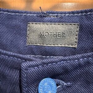 MOTHER Blue Wide Leg Jeans Premium Denim